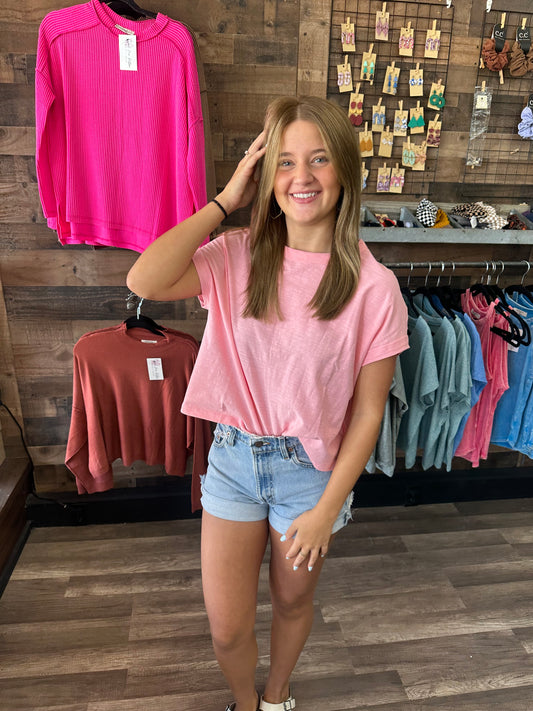 Everyday Crop in Lt Rose